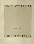 Rémy Zaugg - A Sheet of Paper II Ein Blatt Papier