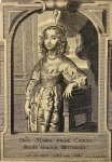 Pieter de Jode II (1606-1670/74), after Anthony van Dyck (1599-1641) - Antique portrait print, engraving | Mary Stuart, Princess of Orange, published ca. 1641, 1 p.