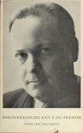 Nijlen, Jan van. - Herinneringen aan E. du Perron.