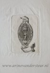Unknown maker - [Antique engraving, gravure] Unknown maker, Seal with a Madonna and Child.