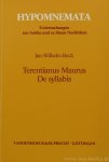 TERENTIANUS MAURUS - De syllabis. Herausgegeben, übersetzt und erläutert von Jan-Wilhelm Beck.