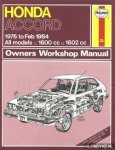 Haynes, J.H. & Coomber, I.M. - Haynes Owners Workshop Manual: Honda Accord 1976 to Feb 1984, All models: 1600 cc, 1602 cc