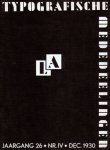 Lettergieterij "Amsterdam" - Typografische mededelingen. 26ste Jaargang. Nummer 4. December 1930