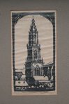 antique print (prent) - Rhenen. Cunera toren.
