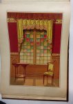 ONZE GIDS - Band met 54 fraaie kleurenlithos van binnendecoraties uit de jaren 1903 t/m 1908.