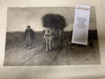 GRAADT VAN ROGGEN, J.M., - Etching after A. Mauve by J.M. Graadt van Roggen (1867-1959) signed and dated 1909.