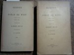 Japikse N. - Brieven aan Johan de Witt, bewerkt door Robert Fruin 2 volumes / eerste deel 1648-1660 en tweede deel 1660-1672