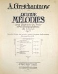 Gretschaninow, Alexander: - [Op. 7] Quatre mélodies pour soprano ou ténor avec accompagnement de piano. Op. 7. Nouvelle édition avec paroles russes, françaises et allemandes