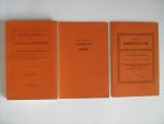 Bruyn Kops, J.L. de - Beknopte handleiding tot kennis der Spoorwegen. Spoorwegkaarten uit 1849 en 1855. 3 delen in de originele casette. NIEUW!