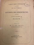 DE VRIES, A, - Lijst der stukken betrekkelijk de geschiedenis van de uitvinding der boekdrukkunst berustende op het raadhuis te Haarlem