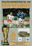  - Programmaboekje Kwalificatiewedstrijd WK 1998 Nederland - San Marino