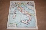  - Oude kaart - Italië in de tijd van de Romeinen - circa 1905