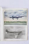 zelf geschreven - Uniek!!! Zelfgeschreven boekje met teksten en ansichtkaarten van vliegtuigen 1939-1950 (7 foto's)