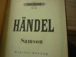Händel; Georg Friedrich (1685–1759) - Samson HWV 57 (1742) Oratorium in 3 Akten für 5 Solostimmen, Chor und Orchester Gekürzte Fassung;  Piano-uittreksel