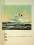 Stoomvaart Maatschappij Nederland - Menukaart SMN, m.s. Johan van Oldenbarnevelt