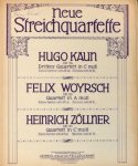 Woyrsch, Felix: - Quartett in A moll. Op. 55 (Neue Streichquartette)