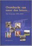 J. Hagedoorn - OVERDRACHT VAN MEER DAN LETTERS