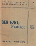 - Ben Ezra Synagogue, Old Cairo Short Note About the Oldest Synagogue in Egypt