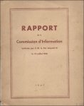 Collectif - Rapport de la Commission d'Information instituee par S.M. le Roi Leopold III, le 14 juillet 1946.
