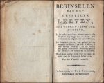  - Beginselen van het geestelijk leeven, tot onderwyzing der jongheyd