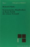 KANT, I., RATKE, H. - Systematisches Handlexicon zu Kants Kritik der reinen Vernunft.