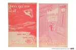Telly, V. Aubin, Geo Valdy, Didier Gold - 4 partititions musicales. Pt format. (chansons & piano): 1) Telly (paroles), Laurent Halet (musique). Ne brisez pas vos joujoux. Chanson chantée par Suzanne Valroger, Georgina Marsa et Delmas. 1921. - 2) V. Aubin (paroles), A. Cidale (musique)...