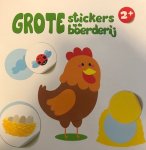 Kleurboeken - Grote stickers - op de boerderij - Kip 2+
