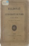 J  M Prat - Maldonat et l'Université de Paris au XVI siècle