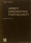 HABERMAS, J. - Arbeit, Erkenntnis, Fortschritt. Aufsätze 1954-1970.