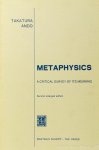 ANDO, T. - Metaphysics. A critical survey of its meaning.