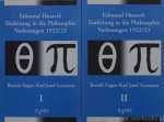 HUSSERL, E., GOOSSENS, B.E.K.J. - Edmund Husserl: Einleitung in die Philosophie. Vorlesungen 1922/23. Textkritische Ausgabe (met een samenvatting in het Nederlands). 2 volumes.