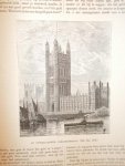 antique print (prent) - De Victoria Tower, Parlementshuis.