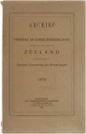Zeeuwsch Genootschap der Wetenschappen - Zeeland. Archief, vroegere en latere mededelingen voornamelijk in betrekking tot Zeeland