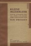 Dresden, SEM - Kleine Muziekleer naar den zeventienden druk van J. Worp-S. van Milliger geheel opnieuw bewerkt door .....