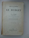 Stourm, René - Cours de finances. Le Budget.