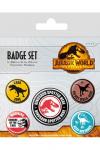  - Jurassic World: Dominion Pin-Back Buttons 5-Pack Warning Signs