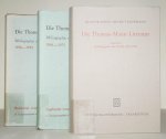 MANN, T., JONAS, K.W., KOOPMANN, H. - Die Thomas-Mann-Literatur. In Zusammenarbeit mit dem Thomas-Mann-Archiv Zürich. 3 volumes.