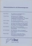Wilenius, Reijo [a.o.] - Die Drei. Beiheft 6/November 1993: Erkenntnistheorie als Erkenntnispraxis