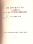 Ludwig Justi - Die Italienische Malerei des XV. Jahrhunderts