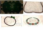  - Album amicorum of Rosalie Könings, mainly Velbert and Elberfeld, German, 1838-1849, containing 21 contributions of which 19 manuscripts (3 with mounted piece of braided hair), 1 coloured drawing and 1 "knipkunst" guirlande.