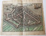 Lodovico Guicciardini (1521-1589) - [Antique print, handcolored engraving] Hoorn in Hollandt, published ca. 1582.