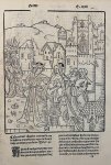  - Antique book illustration, woodcut | The story of Seleuco and Antioco, published 1484, 1 p.