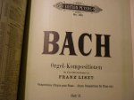 Bach; J. S. (1685-1750) - Orgel-Kompositionen fur Klavier, Ubertragen von Franz Liszt;  6 Praludien und Fugen Heft 1. en Heft 2: No. 1-6 / Orgelcomposities voor piano