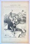 Braakensiek, Johan (1858-1940) - [Original lithograph/lithografie by Johan Braakensiek] Dr. Kuyper gaat reizen.... en leeren, 9 Juli 1905, 1 pp.
