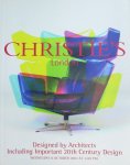 Christie`s London - Designed by Architects, including important 20th century design;  Veilingcatalogus 8 October 2003