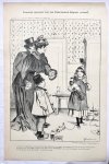 Braakensiek, Johan (1858-1940) - [Original lithograph/lithografie by Johan Braakensiek] Frankrijk ijverende voor een Nederlandsch-Belgisch verbond, 19 Augustus 1906, 1 pp.