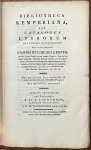  - Auction Catalogue, 1825, Kemper | Bibliotheca Kemperiana, sive Catalogus Librorum qui studiis inservierunt viri nobilissimi Joannis Melchioris Kemper (...). Leiden, S. et J. Luchtmans, 376 [2] 29 pp.