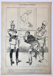 Braakensiek, Johan (1858-1940) - [Original lithograph/lithografie by Johan Braakensiek] Keizer Wilhelm en Waldersee, 25 Augustus 1901, 1 pp.