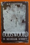 Westerink Dr. H.J. - Gods woord in menselijk schrift