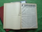 Achterbergh, J.W. van (red.) - DE BOUWVAKARBEIDER Orgaan van den Centralen Bond van Bouwvakarbeiders in Nederland, 2e, 5e, 6e en 6e jaargang: 1909, 1911, 1912 en 1913
